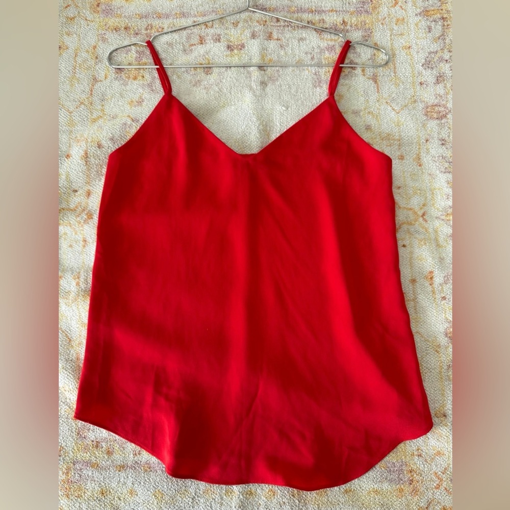Jcrew women V neck Camisole tank top XS red